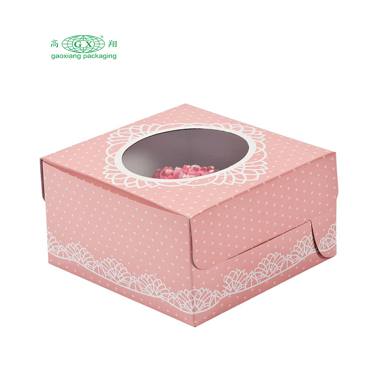 Wholesale pink wedding favor designs round cylinder square packing for 10 12 inch color box packaging tall cake paper box