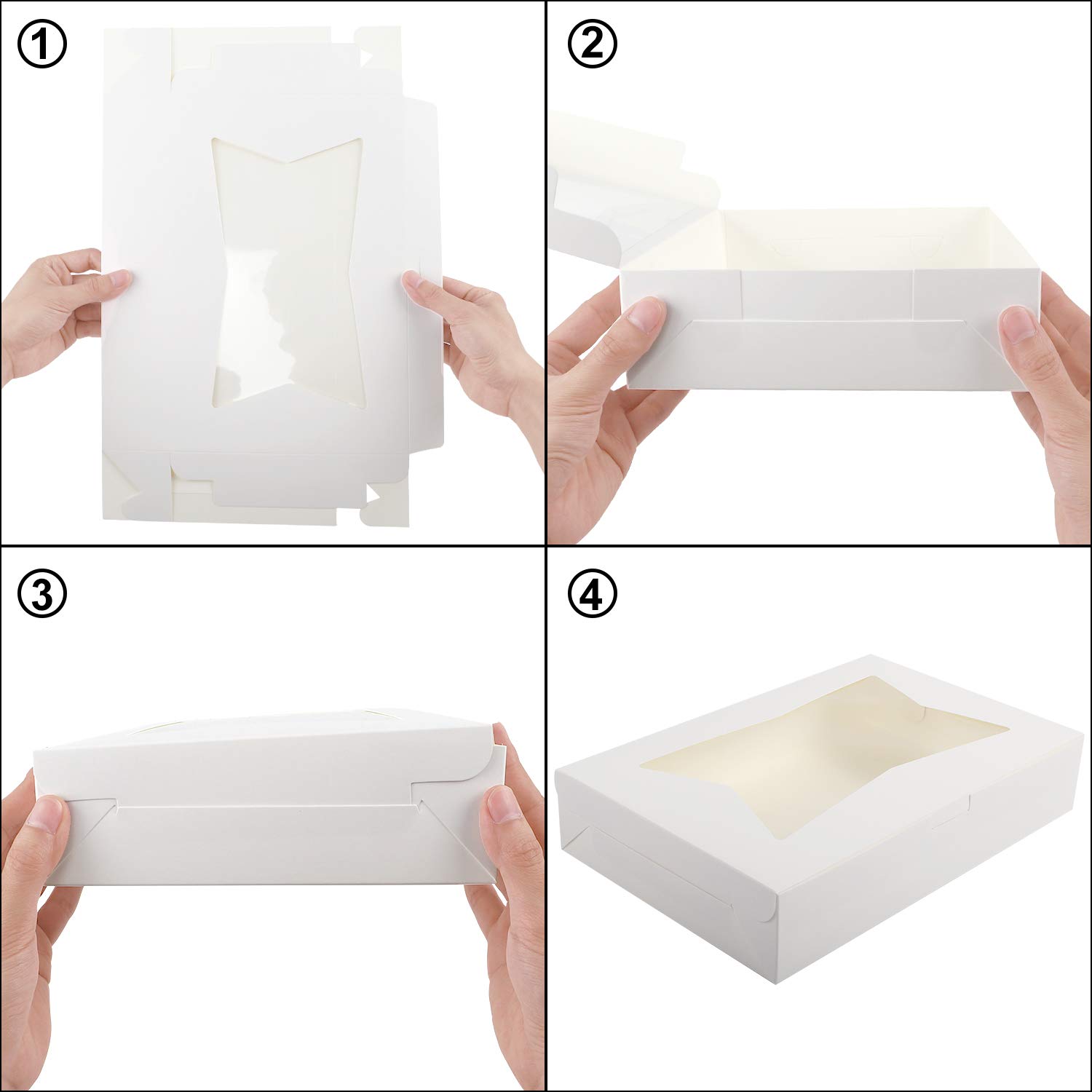 Hot selling customized foldable donuts bread packaging paper boxes with logo