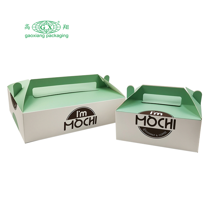 Wholesale sencai custom printing bakery donuts paper box with handle