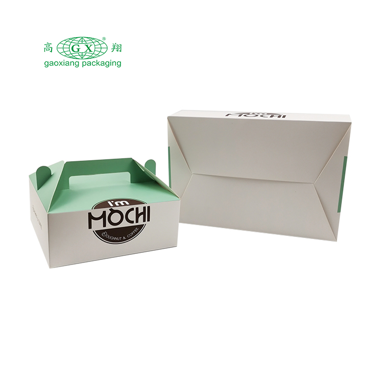 Wholesale sencai custom printing bakery donuts paper box with handle