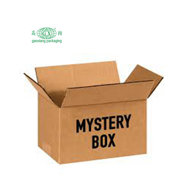 Customized high quality corrugated gift packaging mystery box packaging box