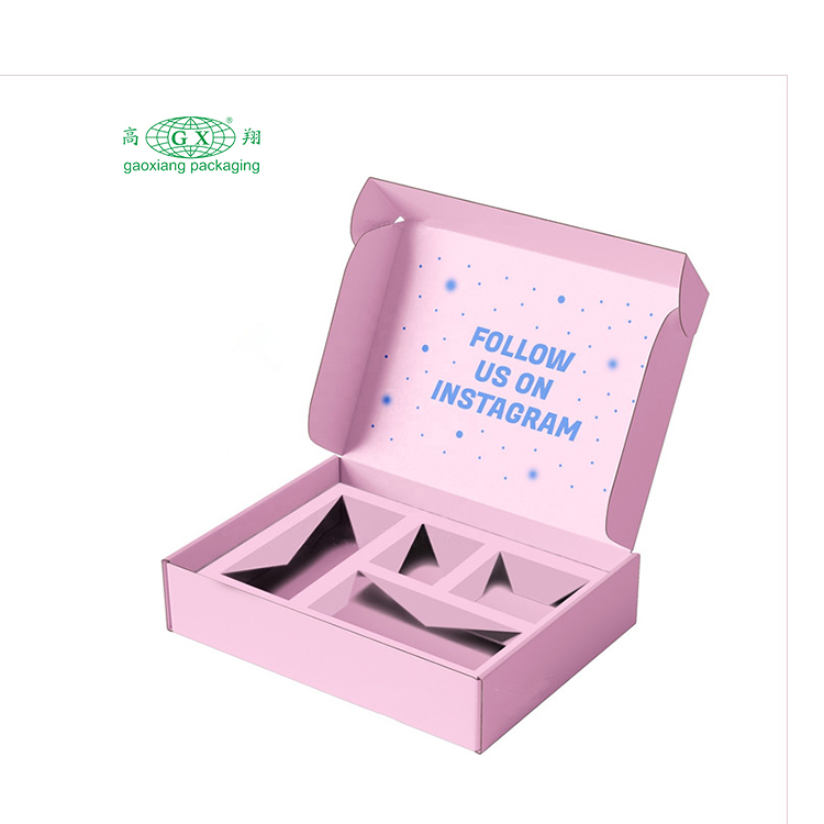 Custom printed ecommerce mailing cosmetic makeup beauty box gift clothing packaging corrugated shipping boxes custom logo pr box