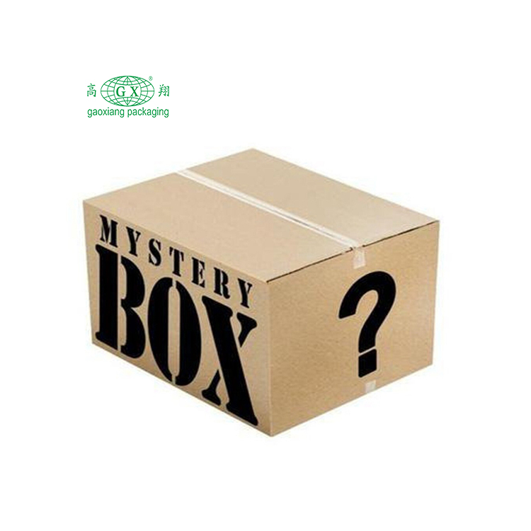 Customized high quality corrugated gift packaging mystery box packaging box