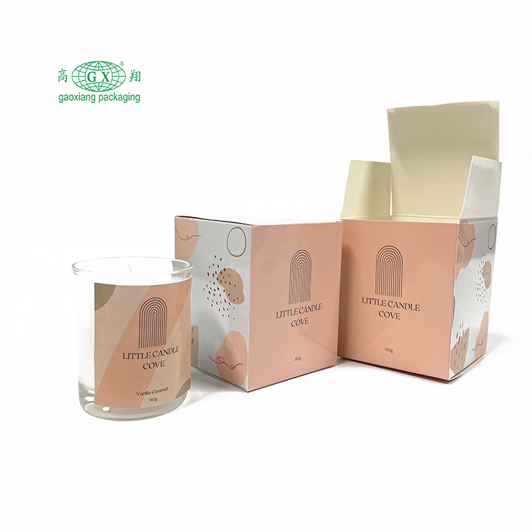 Custom LOGO printed eco friendly made candle packaging boxes candle gift box