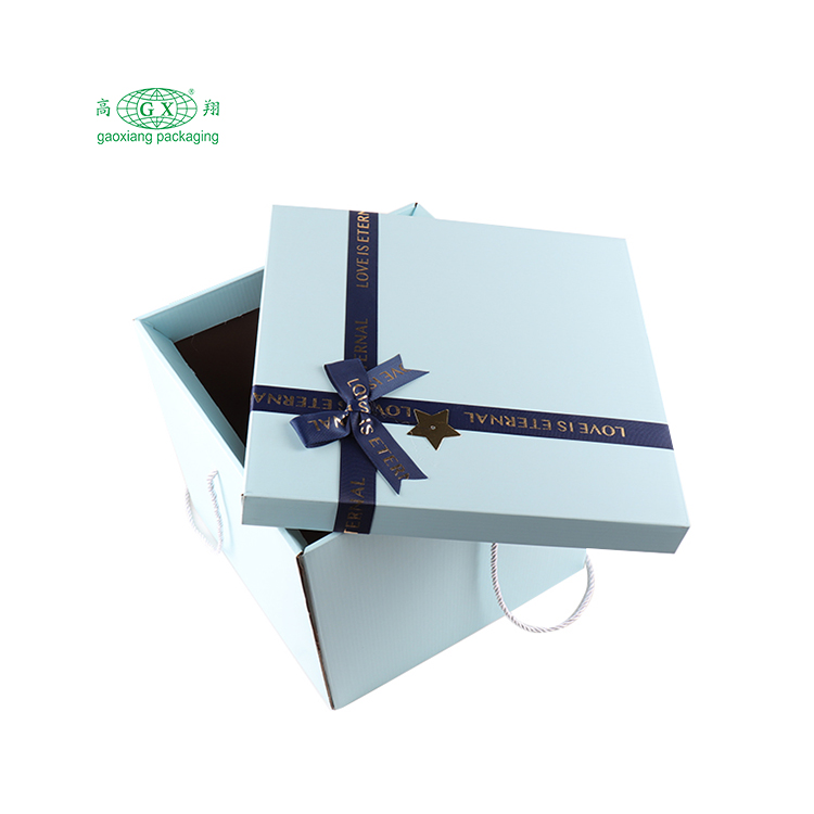 Lovely birthday surprise box foldable cardboard paper gift box for rose flower packaging