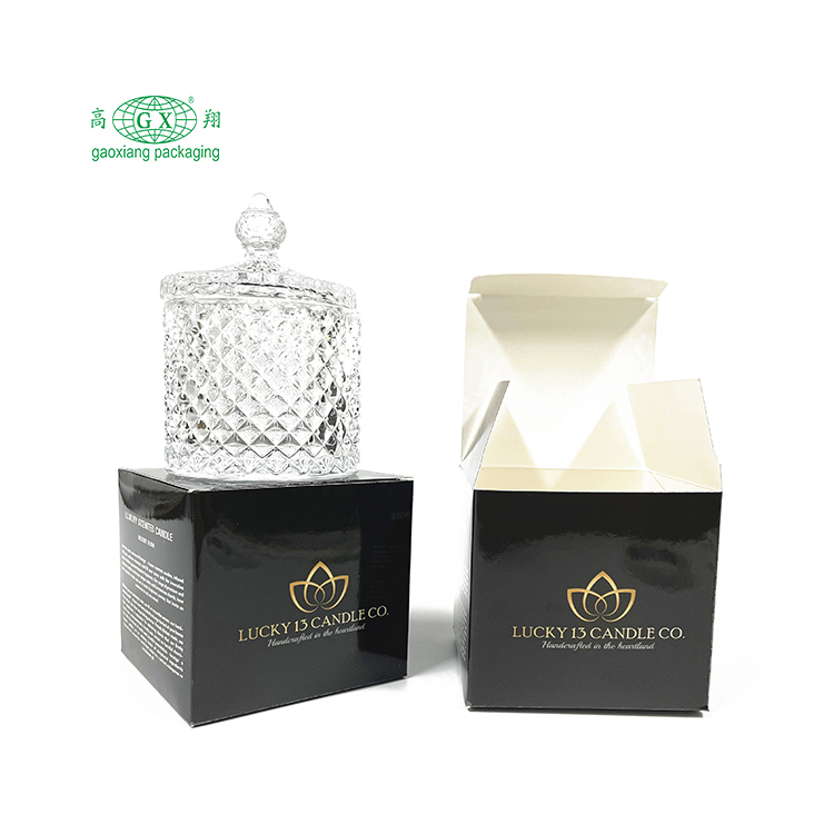 Custom LOGO printed eco friendly made candle packaging boxes candle gift box