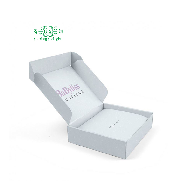 Custom printed ecommerce mail shipping cosmetic makeup luxury gift corrugated kraft paper box