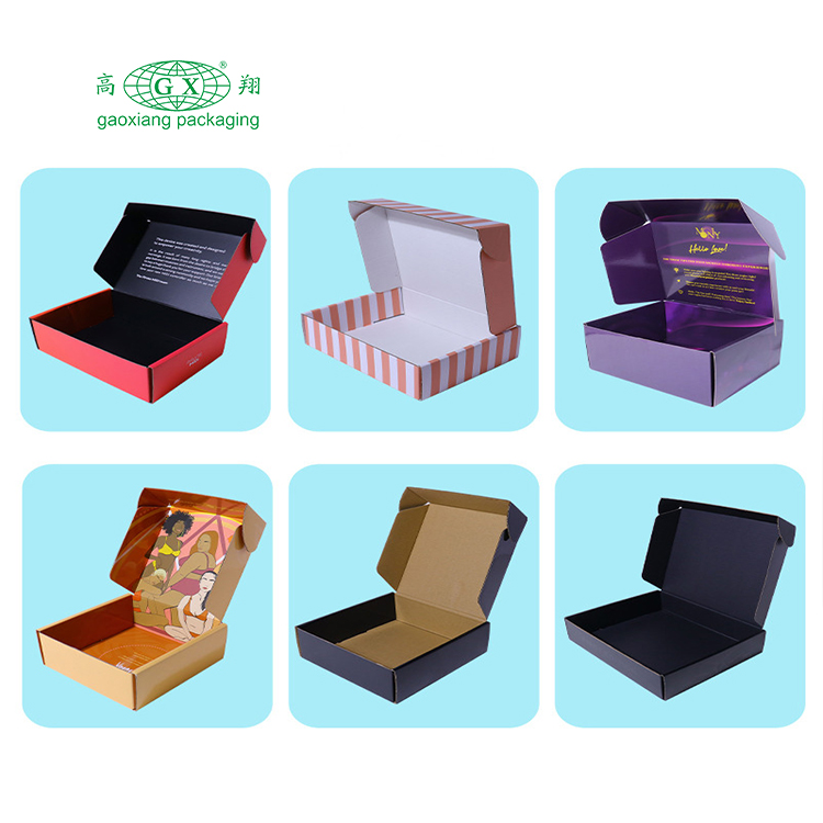 Wholesale custom logo corrugated paper box foldable cosmetic packaging box subdcription shipping mailer box