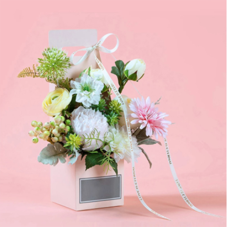 2022 Custom flowers box wedding party gift candy box packing handbags waterproof cardboard boxes