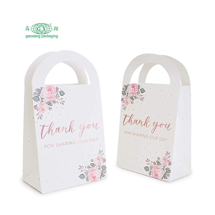 Custom high grade thank you customized gift packaging wedding paper bags