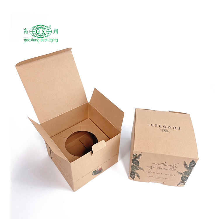 Custom LOGO printed eco friendly made candle packaging boxes candle gift box