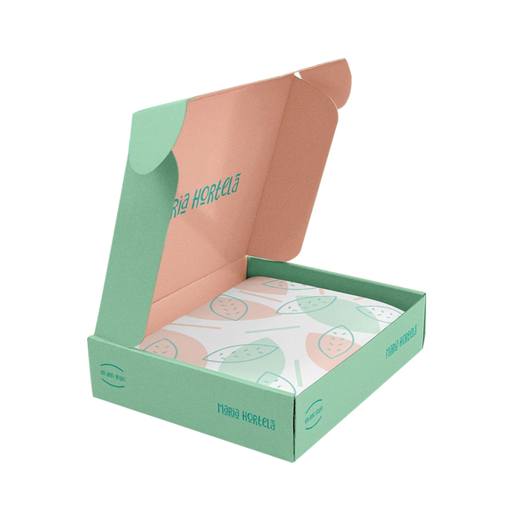 High quality custom logo printed cardboard folding carton clothing corrugated packaging paper box