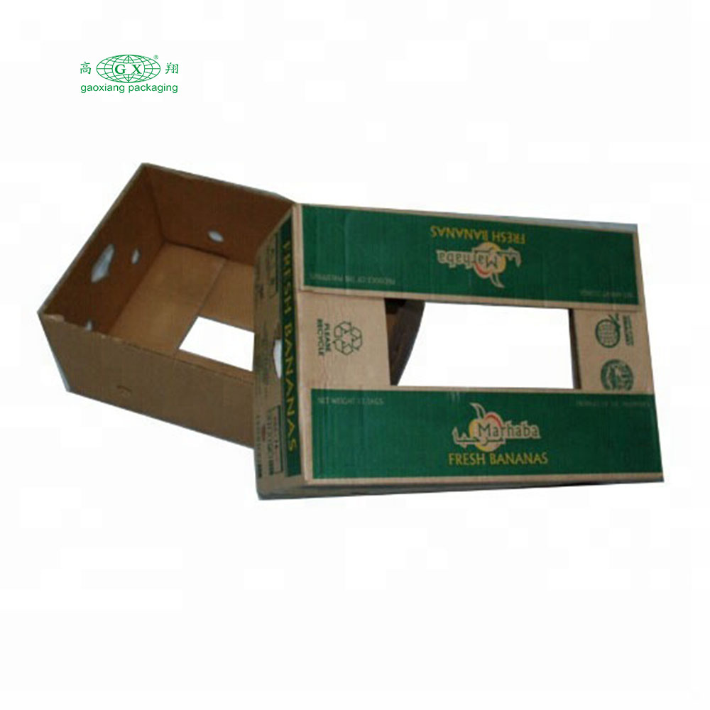 Custom recyclable colorful cardboard carton shipping box for fruit and vegetable