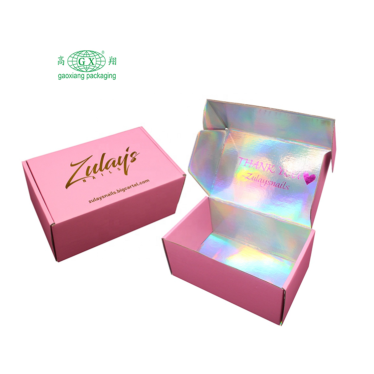 Custom print personalised corrugated paper boxes shipping mailer packaging box with logo