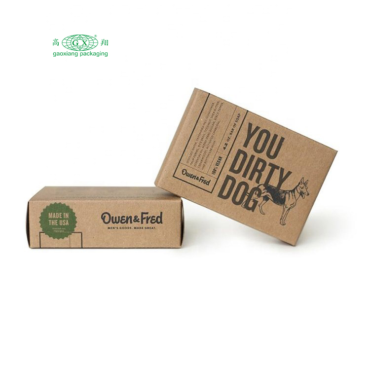 Custom fancy kraft paper soap box packaging