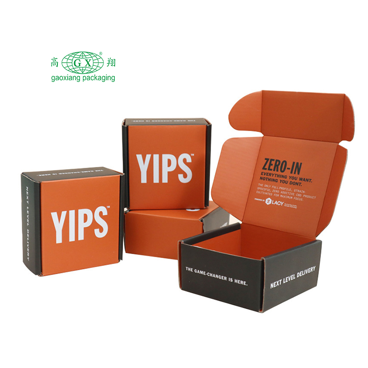 Custom logo collapsible corrugated packaging box clothing gift paper packaging box