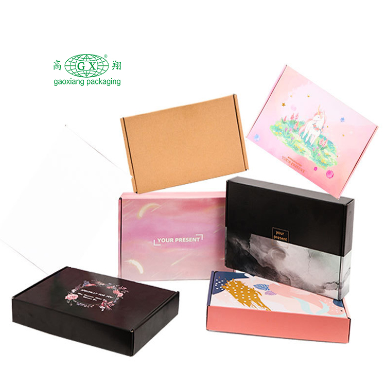 Custom logo collapsible corrugated carton aircraft transport packaging box clothing gift paper packaging box