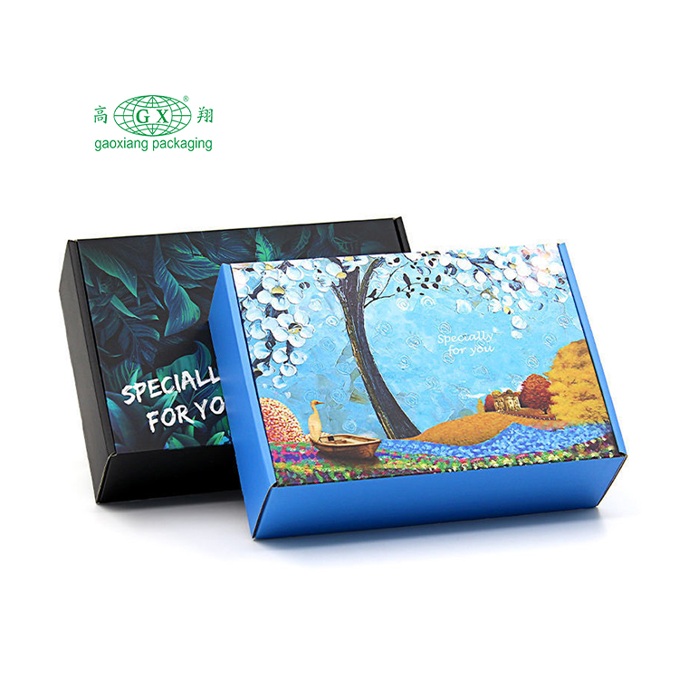 Custom logo collapsible corrugated carton aircraft transport packaging box clothing gift paper packaging box