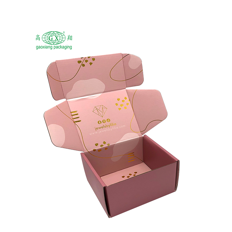 Custom logo luxury small necklace ring earing shipping box corrugated mailing mailer jewelry shipping boxes for jewelry packing