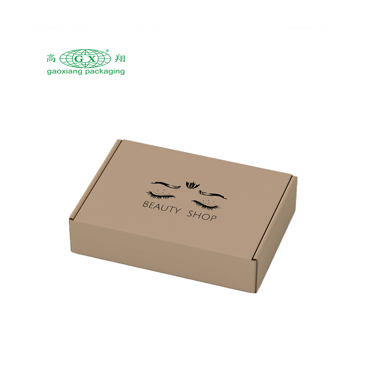 Custom logo foldable corrugated board shipping mailer box apparel gift box for costume dress eyelash packaging paper box