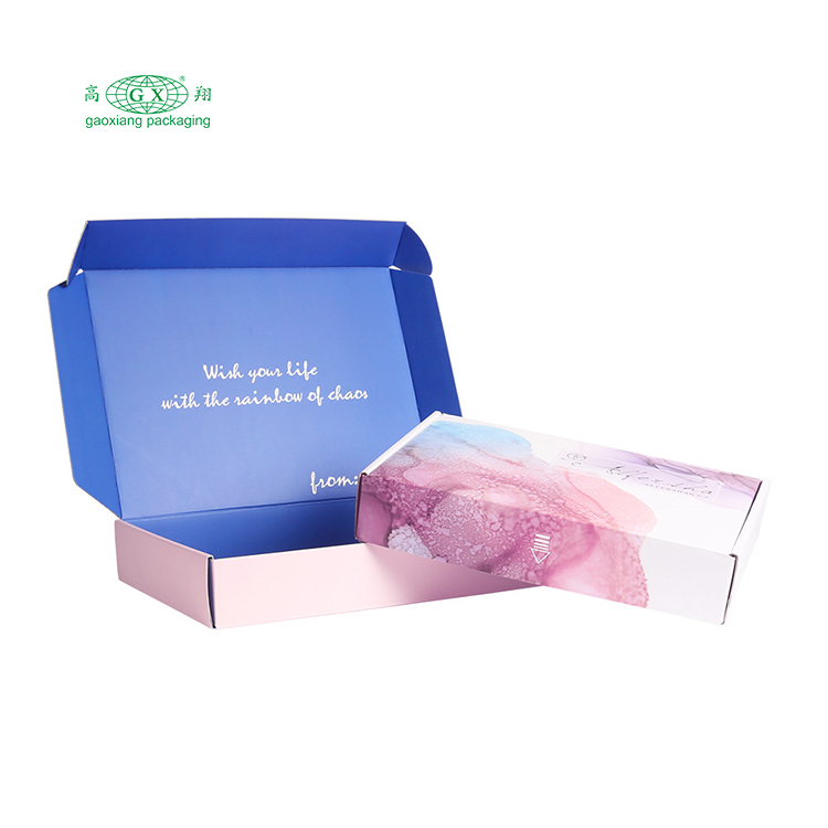 Custom logo printed personalized underwear beauty clothing corrugated paper packing boxes color box packaging