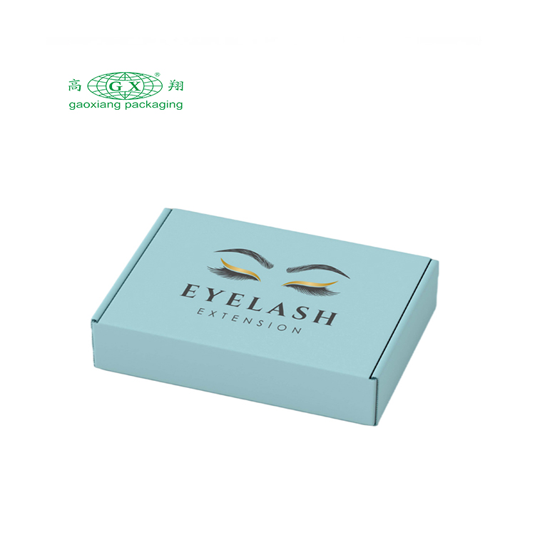 Custom logo foldable corrugated board shipping mailer box apparel gift box for costume dress eyelash packaging paper box