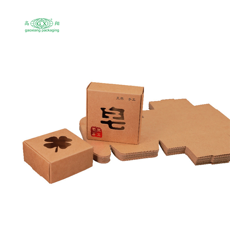 Custom fancy kraft paper soap box packaging