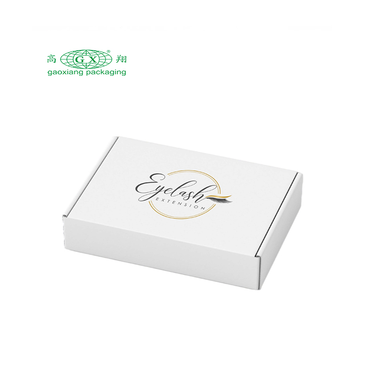 Custom logo foldable corrugated board shipping mailer box apparel gift box for costume dress eyelash packaging paper box