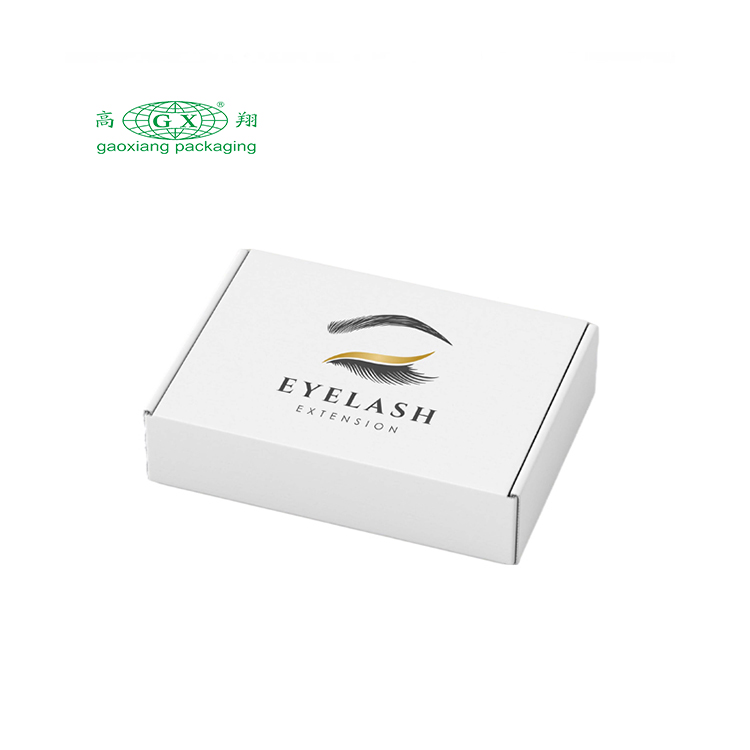 Custom logo foldable corrugated board shipping mailer box apparel gift box dress eyelash packaging paper box