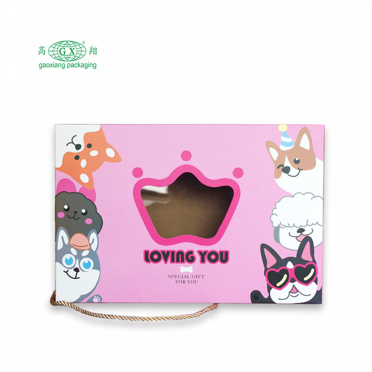 Custom logo fancy paper mailer box child clothing book toys corrugated packaging box window box