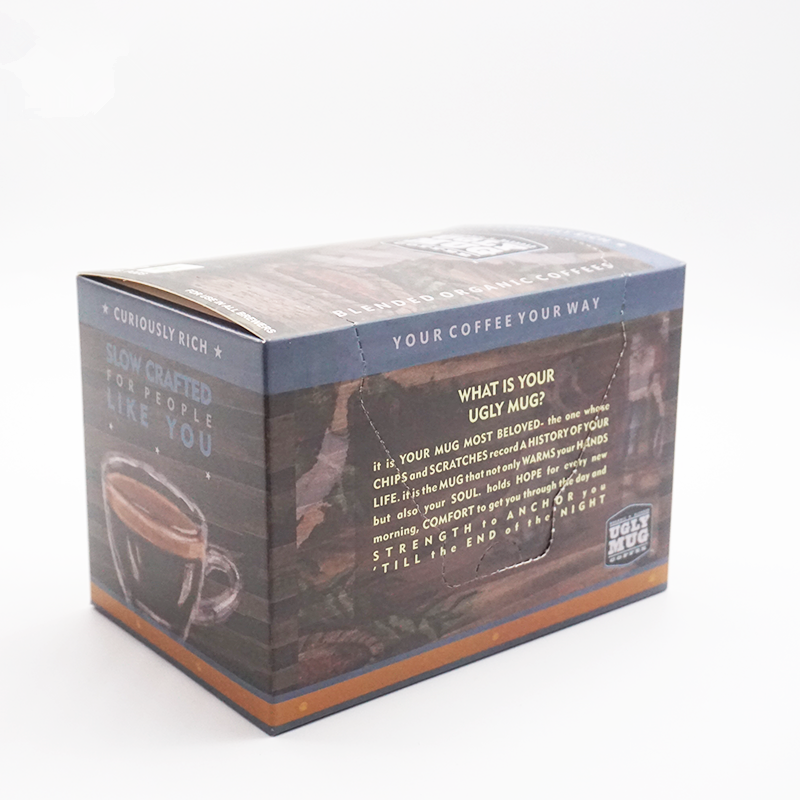 Cardboard k-cup capsule packaging box pack 12 pieces keurig k cup box with custom