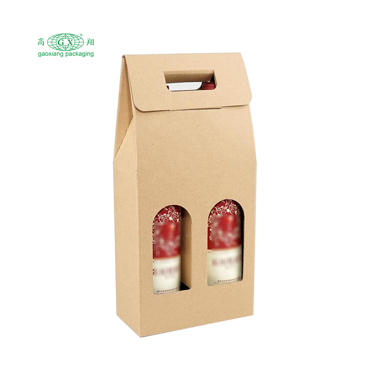 Custom high quality wine bottle shipping corrugated carton beverage wine box packaging