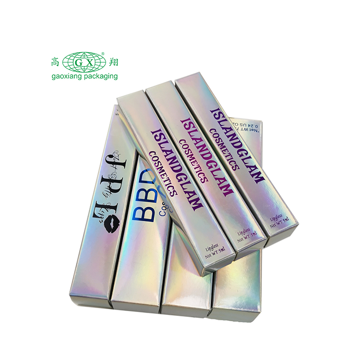 Wholesale custom luxury Lipgloss tube packaging paper boxes with logo