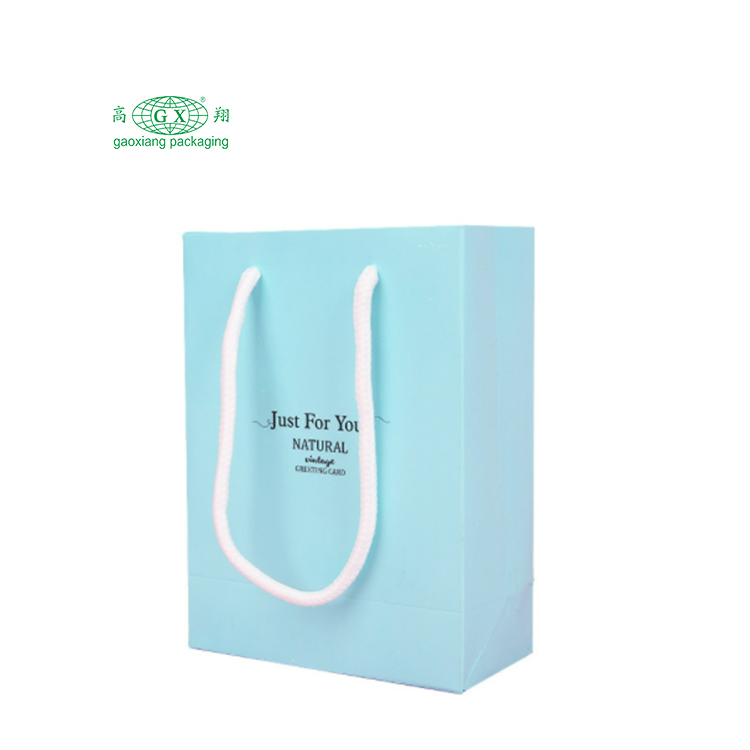 Custom printed luxury design logo paper packing bag paper gift bags with handles