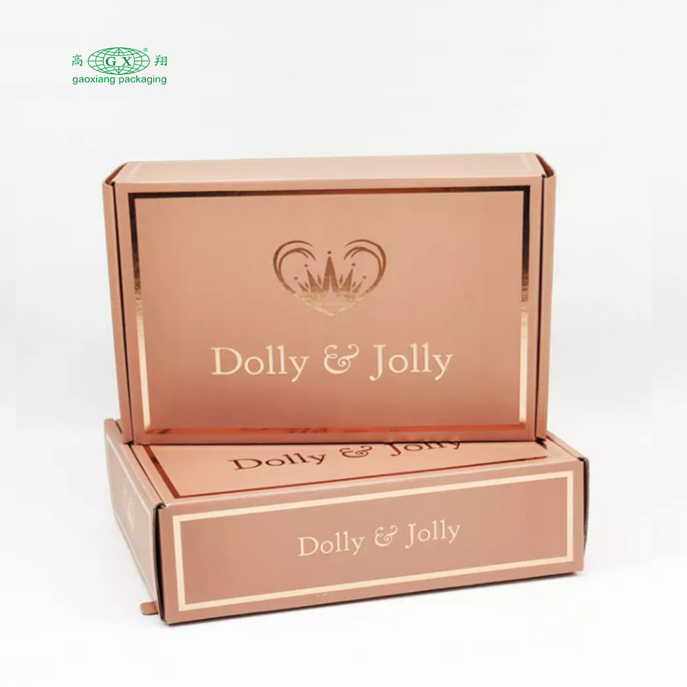 Customized logo matte black shipping corrugated jewelry box gold foil paper boxes wig clothes gift paper mailer box