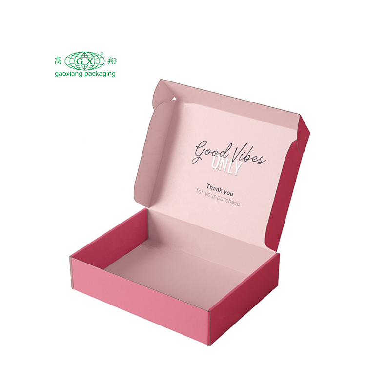 Wholesale eco skincare  beauty  cloth packing mailer corrugated paper custom logo printed gift delivery mailing packaging box