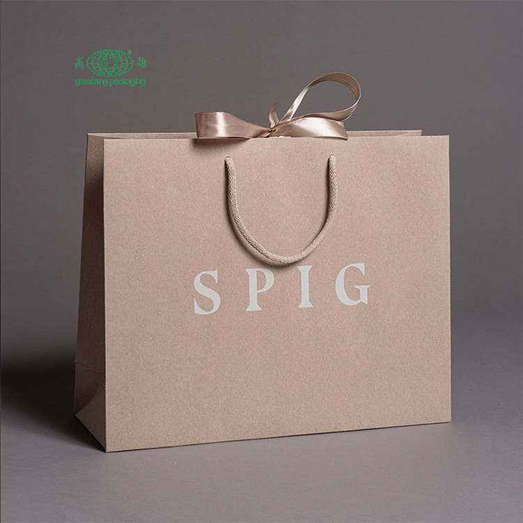 China supplier customized factory custom paper packaging bags with logo paper bag logo