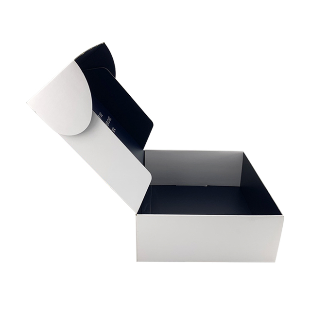 Custom eco friendly color printing corrugated carton black paper packaging shipping box