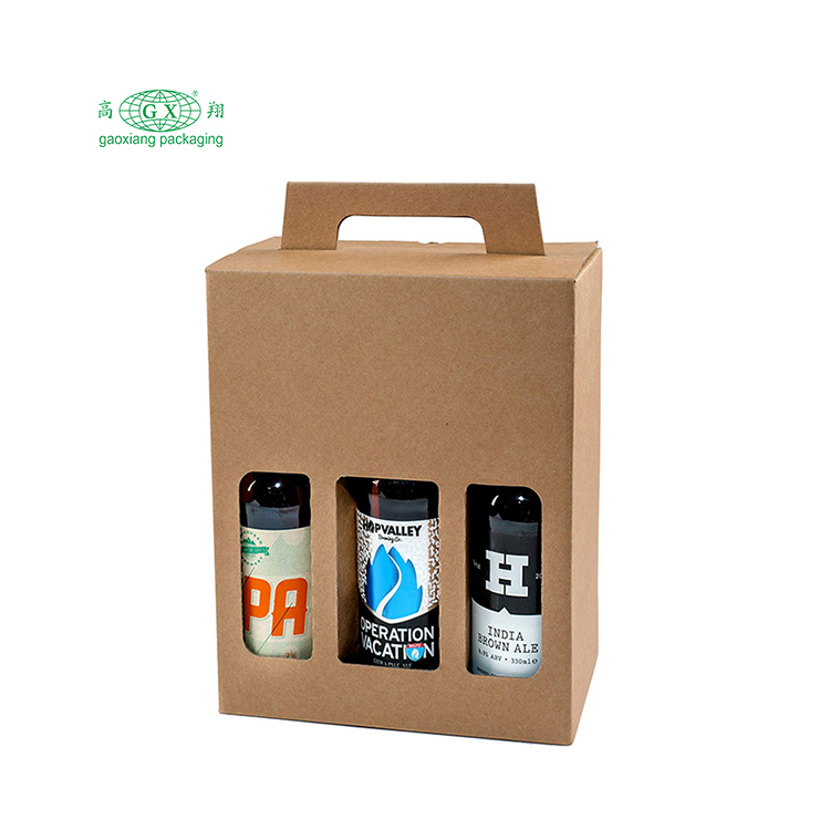 Custom high quality wine bottle shipping corrugated carton beverage wine box packaging