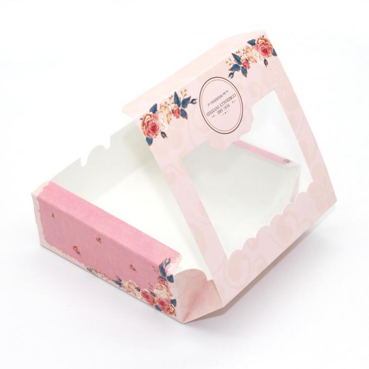 Factory price sandwich wrapped beige kraft paper takeaway box ted bakerwindow box