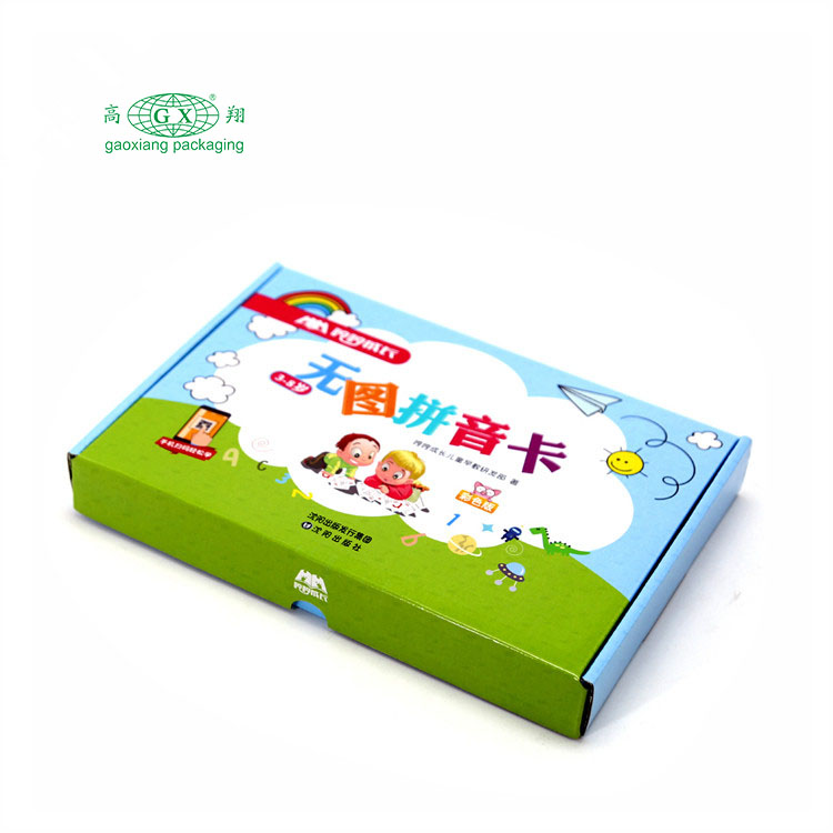 Custom logo fancy paper mailer box child clothing book toys corrugated packaging box window box